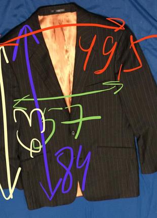 Мужской пиджак 100% шерсть, 42r, италия6 фото