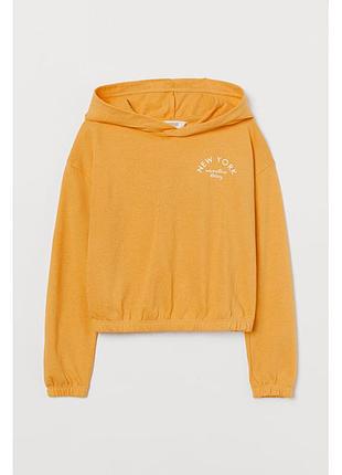 Дитяча укорочена толстовка худі new york h&m на дівчинку 30001