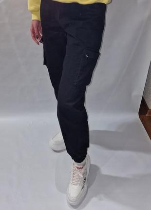 Нові чорні штани карго джогери2 фото