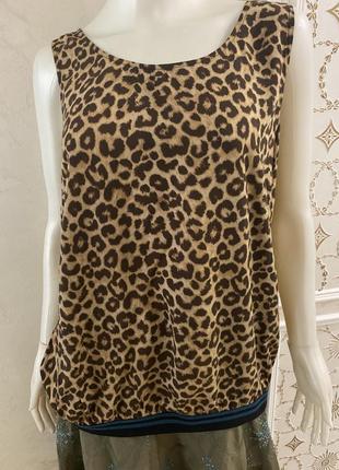 Натуральна блуза/блузка/топ в тигровий принт tom tailor6 фото