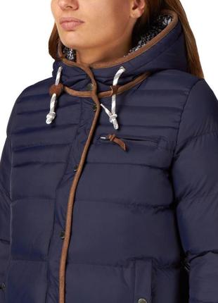 Зимняя теплая куртка пуховик bellfield темно-синего цвета3 фото