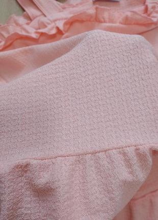 Персикова вафельна блуза на зав'язках papaya6 фото