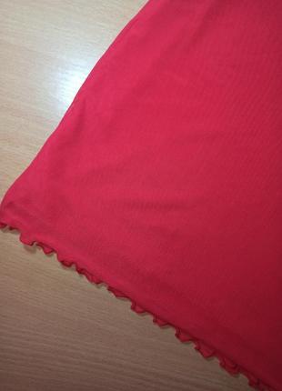 Розкішна червона сукня на бретельках3 фото