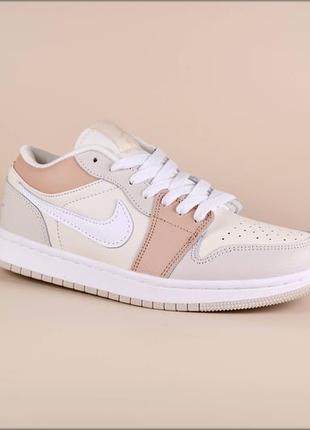 Женские кроссовки nike air jordan low beige2 фото