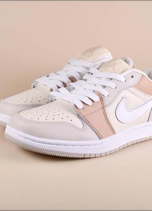 Женские кроссовки nike air jordan low beige9 фото