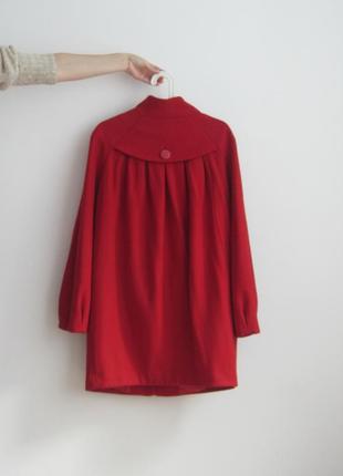Красное шерстяное пальто3 фото