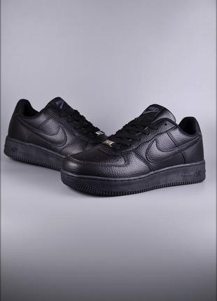 Мужские кроссовки nike air force 1 black1 фото