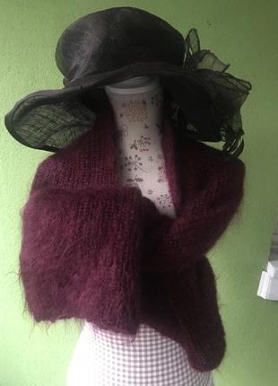 Шарф мохер ручная работа.