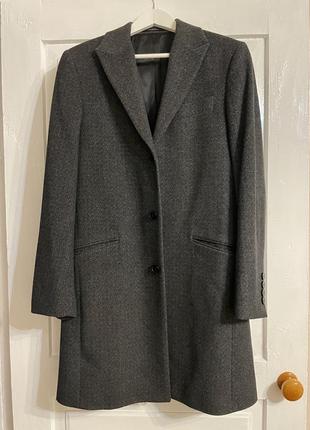 Пальто чоловіче вовняне сіре класичне arber