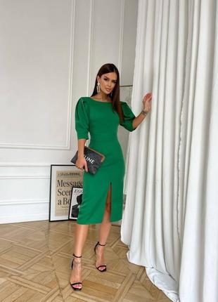 Изысканое зеленое платье3 фото