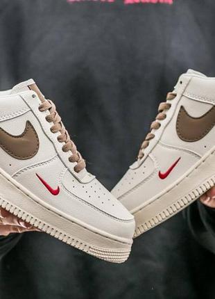 Женские кожаные кроссовки nike air force 1 ‘07 essential#найк