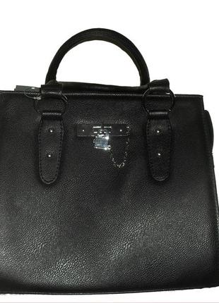 Черная женская сумка4 фото
