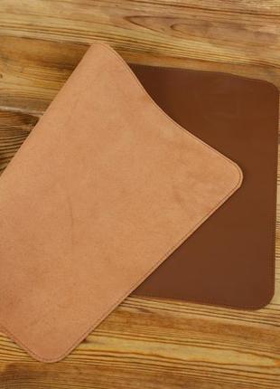 Кожаный бювар, подложка на стол 375 х 600 мм, натуральная кожа grand, цвет виски4 фото