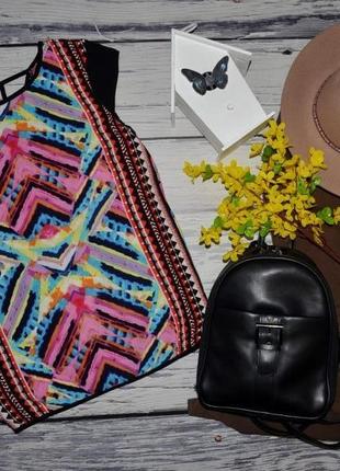 10/м фирменная женская блузка блуза футболка орнамент warehouse