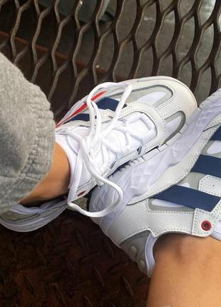 Жіночі кросівки adidas niteball white blue red / smb7 фото