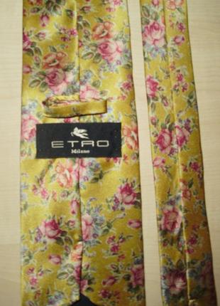 Etro milano (оригинал) галстук с цветочным узором3 фото