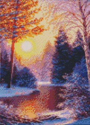 Алмазна вишивка "зимовий ранок" , розмір 40х50см, ідейка