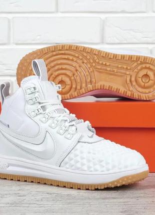 Євро зима кросівки шкіряні nike air force 1 high білі індонезія