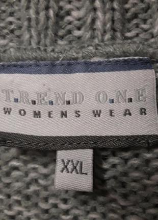 31% мохер  теплий  светр  туніка   з об'ємним коміром р.xxl від  trend one меланж4 фото