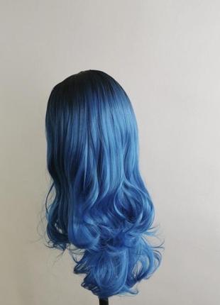 Блакитна синя перука2 фото
