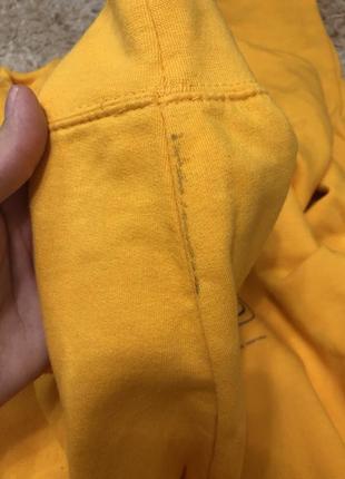 Світшот яскравий жіночий жовтий l на флісі теплий5 фото