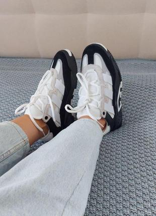 Жіночі кросівки adidas niteball white black v3 / smb7 фото