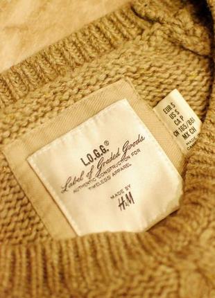 Теплый вязаный свитер с золотой ниткой  h&m3 фото