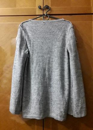 Стильний  оригінальний светр  з альпакою і віскозою  р.xl made in italy  меланж8 фото