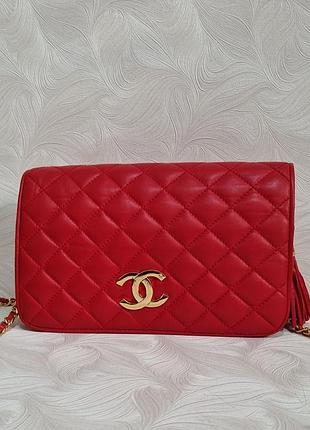 Шкіряна сумка в стилі chanel