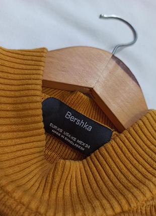 Горчичный удлиненный оверсайз свитер4 фото
