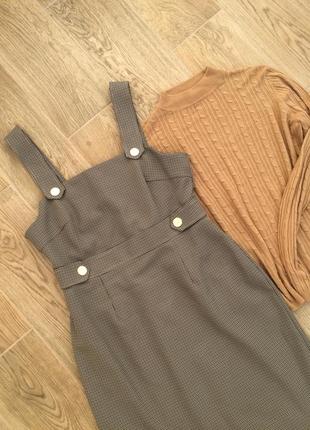 Крутой сарафан на гольф в гусиную лапку dorothy perkins