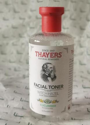 Тонік для обличчя з формулою алое вера та огірком thayers witch hazel with aloe vera cucumber, 355мл2 фото