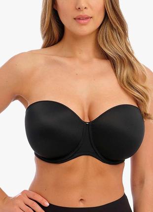 32d,70д,fantasie aura strapless, черный бесшовный бюстгальтер балконет анжелика,новый