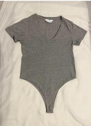 Primark базовий сірий боді як новий