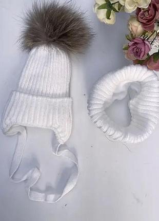 Вязаная зимняя шапка