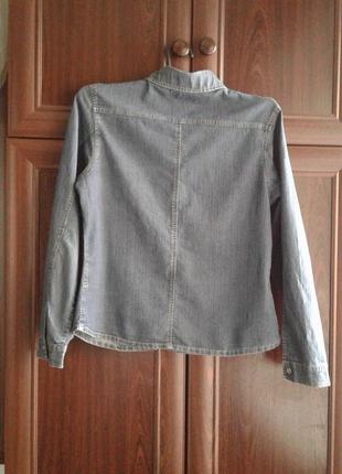 Брендовая джинсовая женская рубашка с длинным рукавом на кнопках monsoon батал2 фото