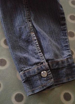 Брендовая джинсовая женская рубашка с длинным рукавом на кнопках monsoon батал5 фото