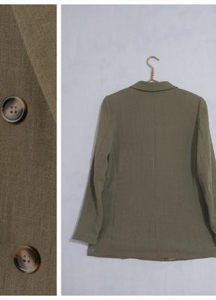Двубортный удлиненный  пиджак оверсайз прямого кроя h&m  14/170/968 фото