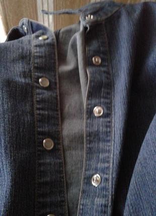 Брендовая джинсовая женская рубашка с длинным рукавом на кнопках monsoon батал9 фото
