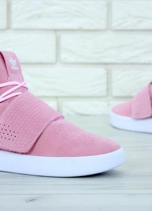 Женские кроссовки adidas tubular pink3 фото