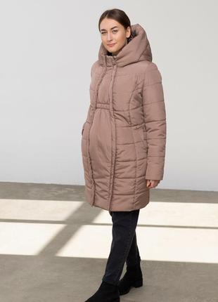 👑vip👑 зимове пальто для вагітних курточка для вагітних зимова пуховик пальто з капюшоном курточка зі вставкою 2в1
