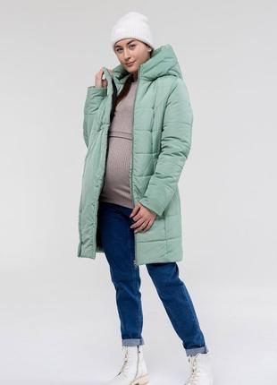 👑vip👑 пальто зимове для вагітних курточка зимова пуховик для вагітних з капюшоном  зимова курточка для вагітних зі вставкою 2в1