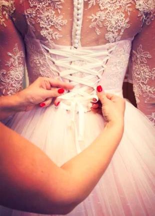 Свадебное платье, пудра, нежно-розовое4 фото