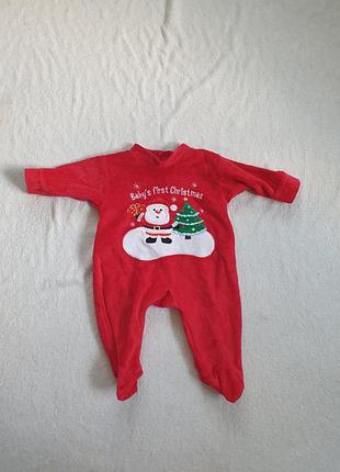 Новорічний велюровий боді