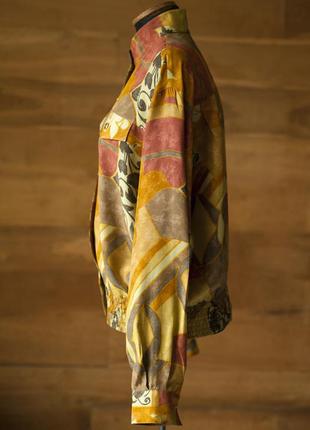 Вінтажна гірчично коричньова блузка жіноча sommermann, розмір l, xl2 фото