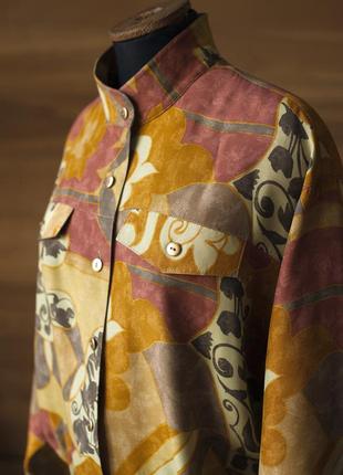 Вінтажна гірчично коричньова блузка жіноча sommermann, розмір l, xl4 фото