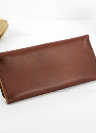 Женский кожаный кошелек флай, натуральная кожа итальянский краст, цвет вишня5 фото
