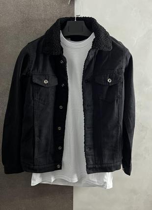 🐑джинсівка на хутрі - blue and black👖