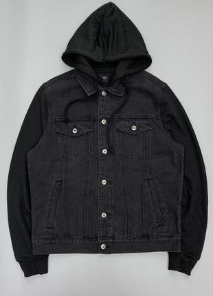 Джинсовая куртка с капюшоном демисезон "forever 21"