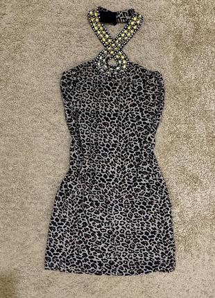 Платье вечернее леопардовое
